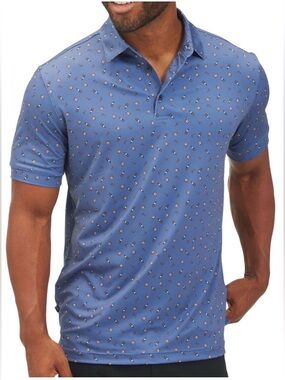 NWT Mizzen+Main Men's Versa Golf Polo - Whiskey and Ash Print Small S